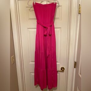 Judith March Women’s Strapless Maxi Dress. Color pink. Size small